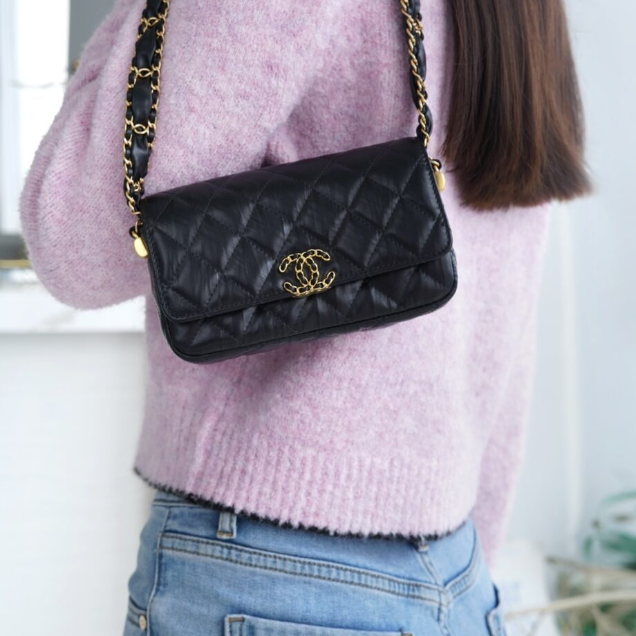 Chanel 19 Black Baguette Bag