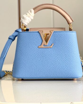 Louis Vuitton N96468 Blue Capucines Mini Bag